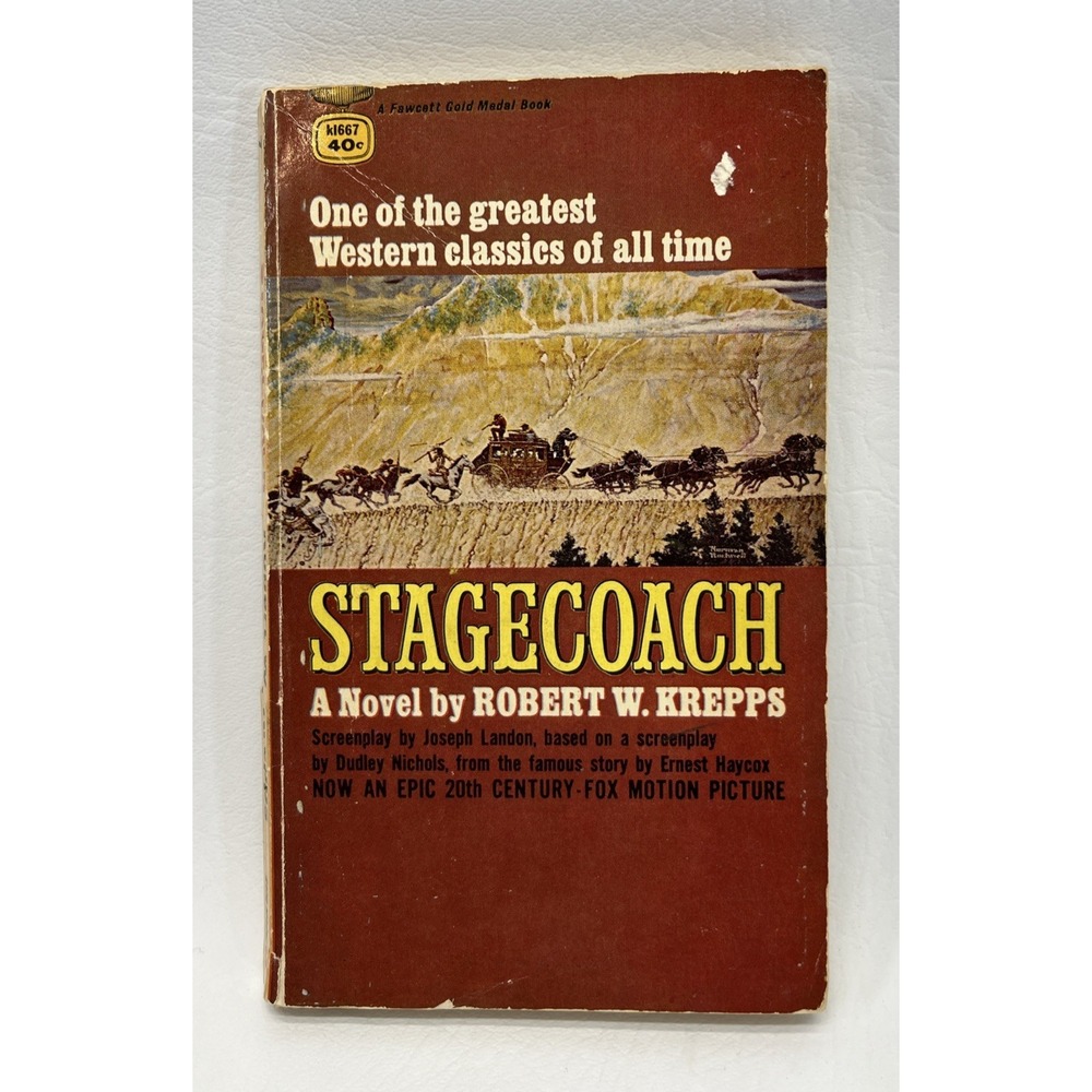 Stagecoach Movie Tie-In Robert W. Krepps Fawcett Gold Medal Book 1966 Vintage
